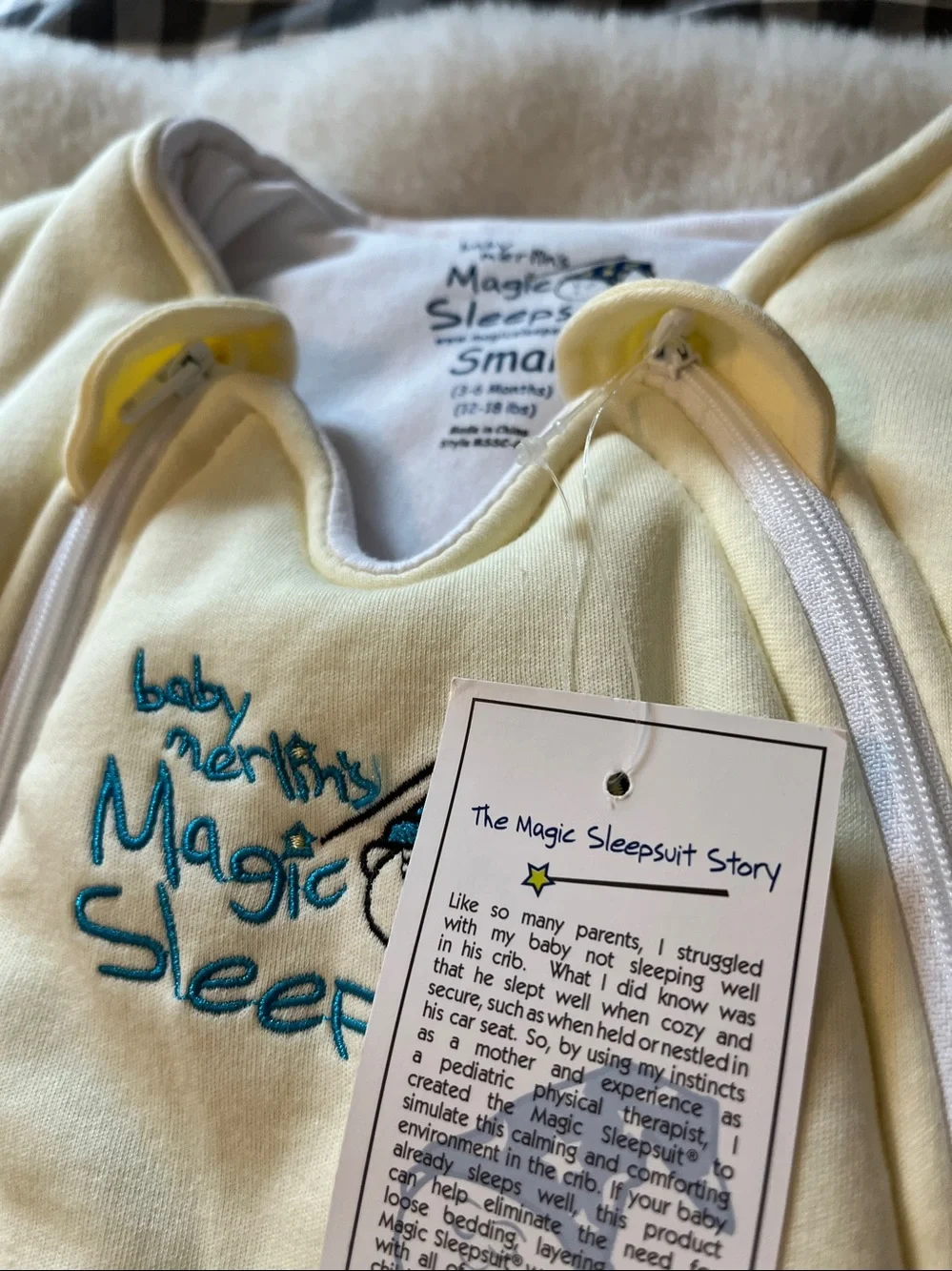 New! Baby Merlin's Magic Sleepsuit Swaddle Transition Size Small 3-6 months